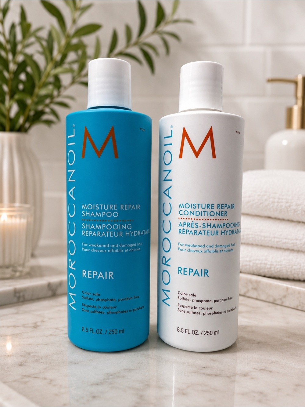 Moroccanoil Moisture Repair Shampoo & Conditioner Duo 250mL Each | Brand New